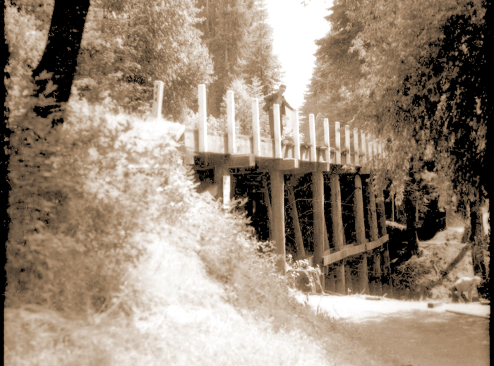 1950 crop View_of_Hobson_Creek_Bridge_construction_from_below